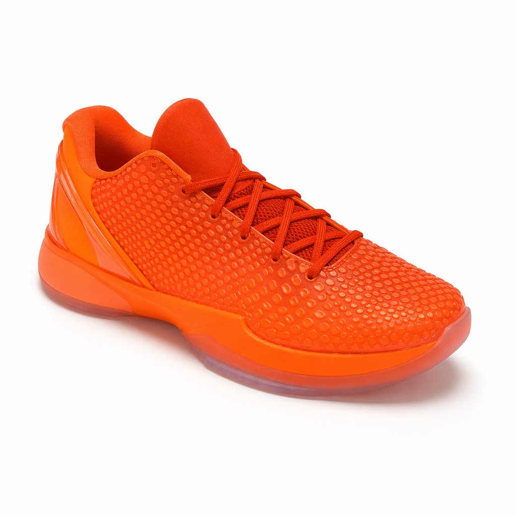 Low-Top Cushioned Basketball Sneaker · Orange/Silver