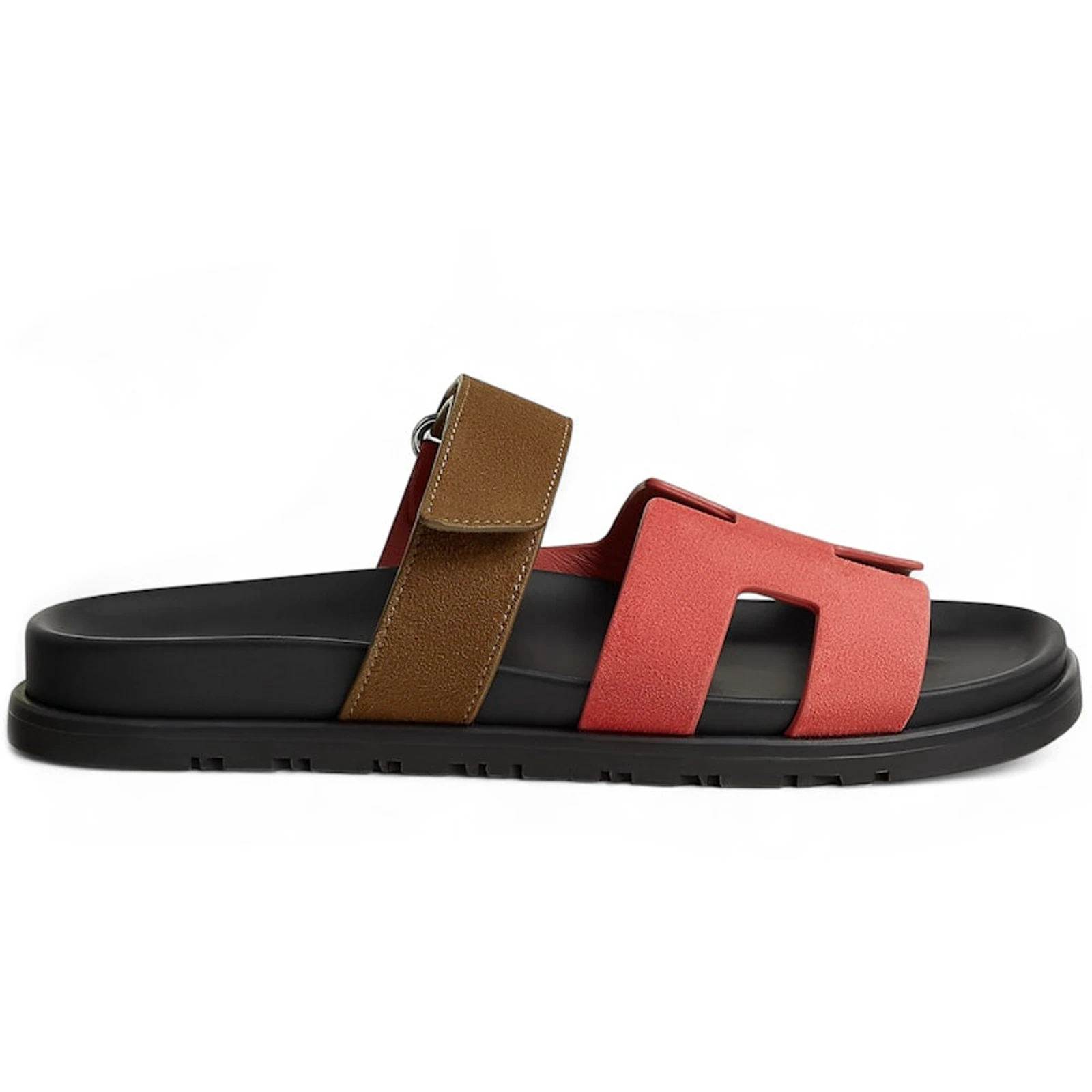 Hermes Chypre Sandal Rouge Tomette Terre AmbrÃ©e Suede Goatskin (Women's)